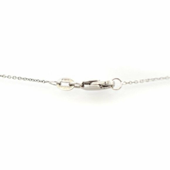 18k WG Cursive Letter C Diamond Pendant Necklace - Picture 7 of 7